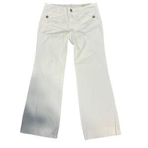 Gap Y2K White Low Rise Flared Pants Size 10